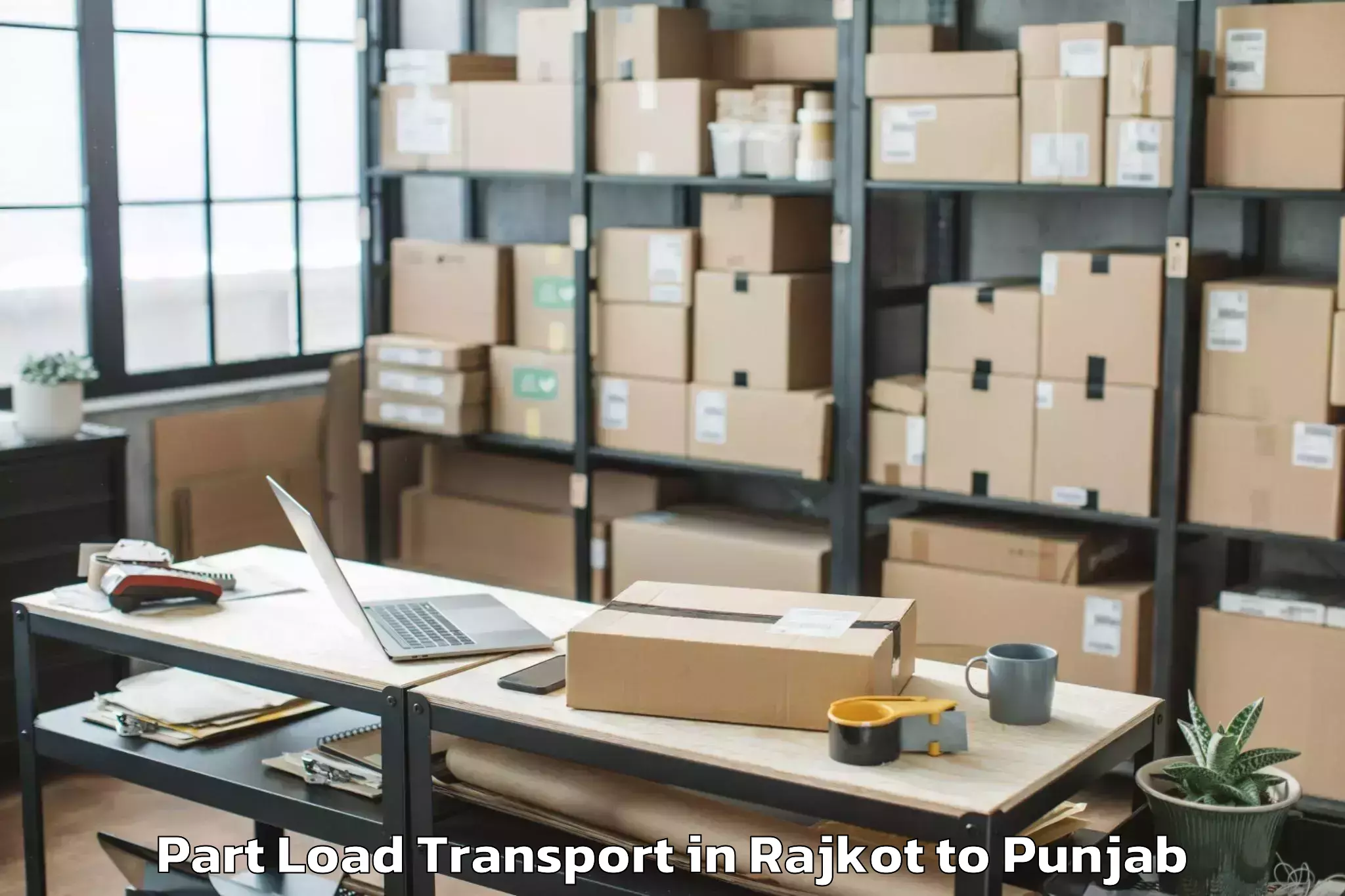 Easy Rajkot to Pathankot Airport Ixp Part Load Transport Booking